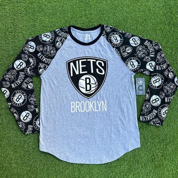 Brooklyn Nets Long-Sleeve Raglan Tee - Picture 1 of 5